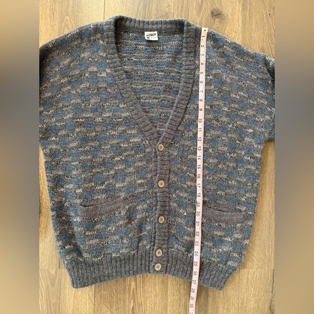 Alpaca 100% Alpaca Wool button up Sweater Made in Peru Size Large - Picture 9 of 10